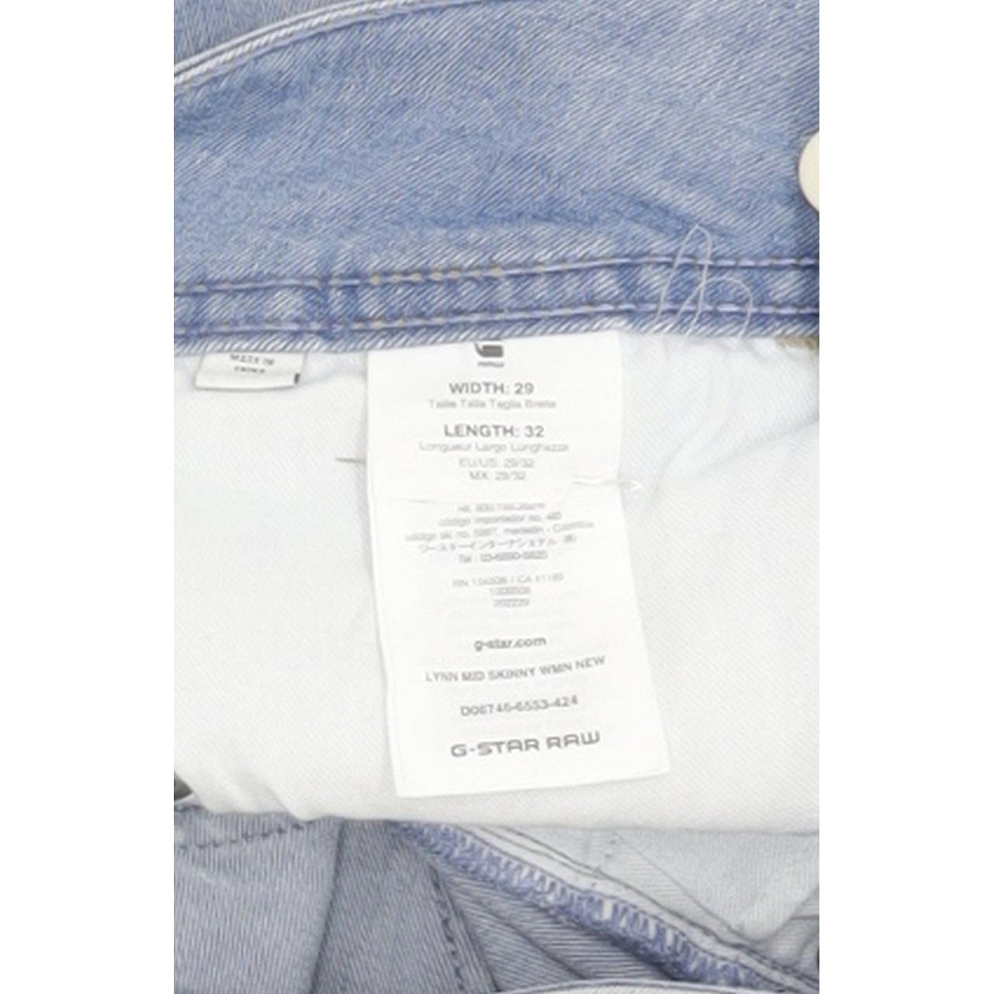 G-Star Lynn Mid Women Blue Skinny Slim Stretch Jeans W29 L31
