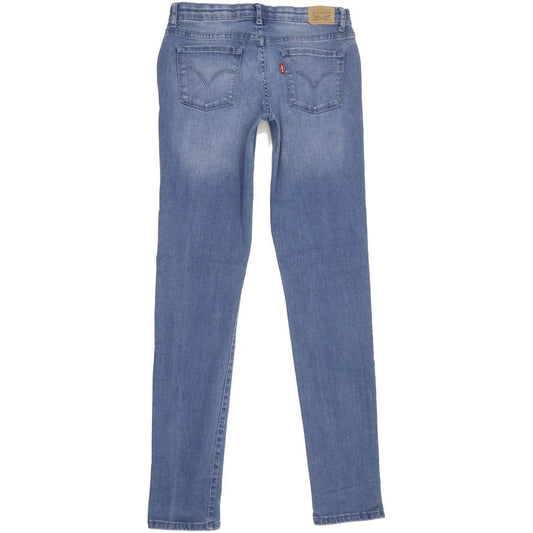 Levi's 711 Kids Women Blue Skinny Slim Stretch Jeans W24 L30