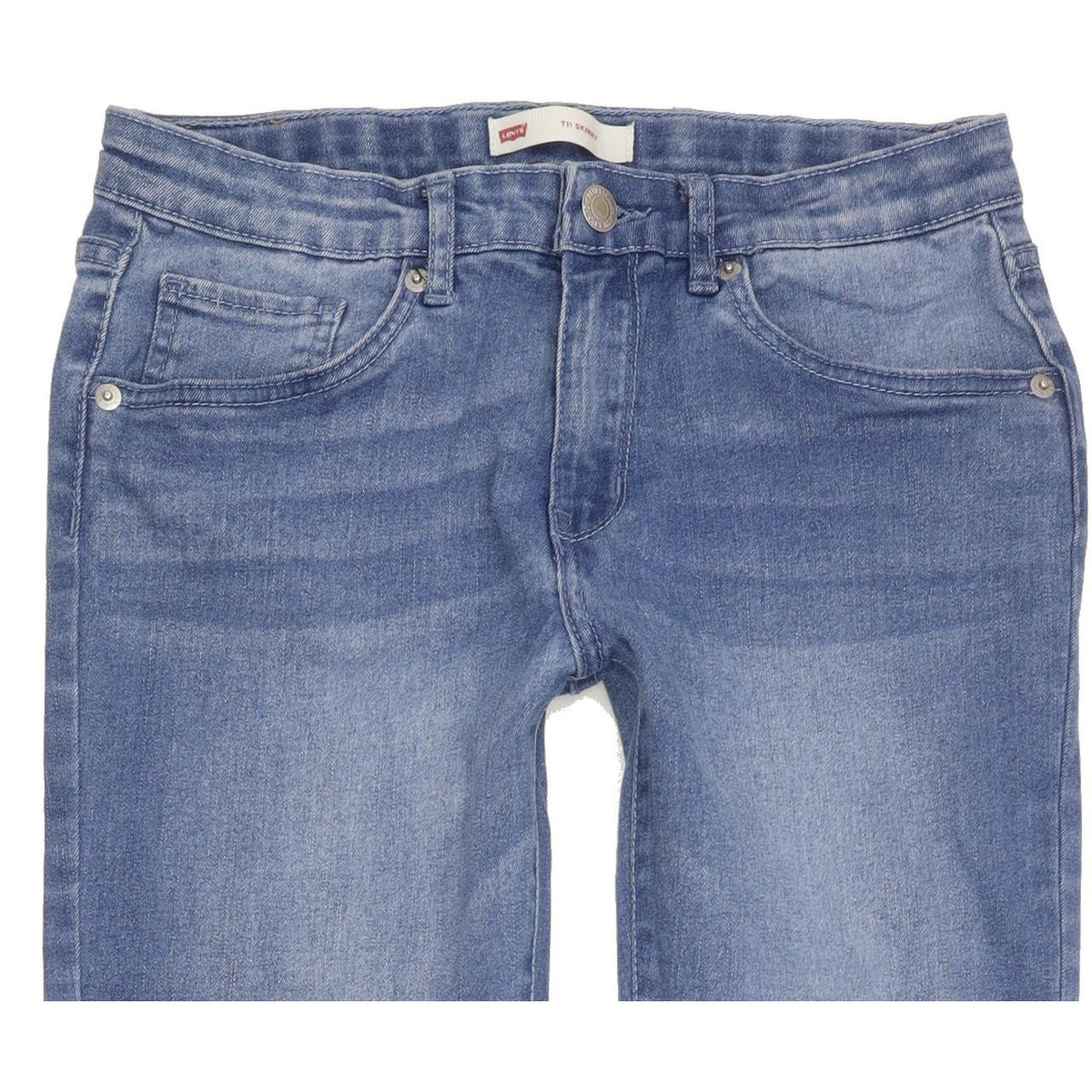 Levi's 711 Kids Women Blue Skinny Slim Stretch Jeans W24 L30