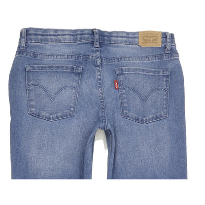 Levi's 711 Kids Women Blue Skinny Slim Stretch Jeans W24 L30