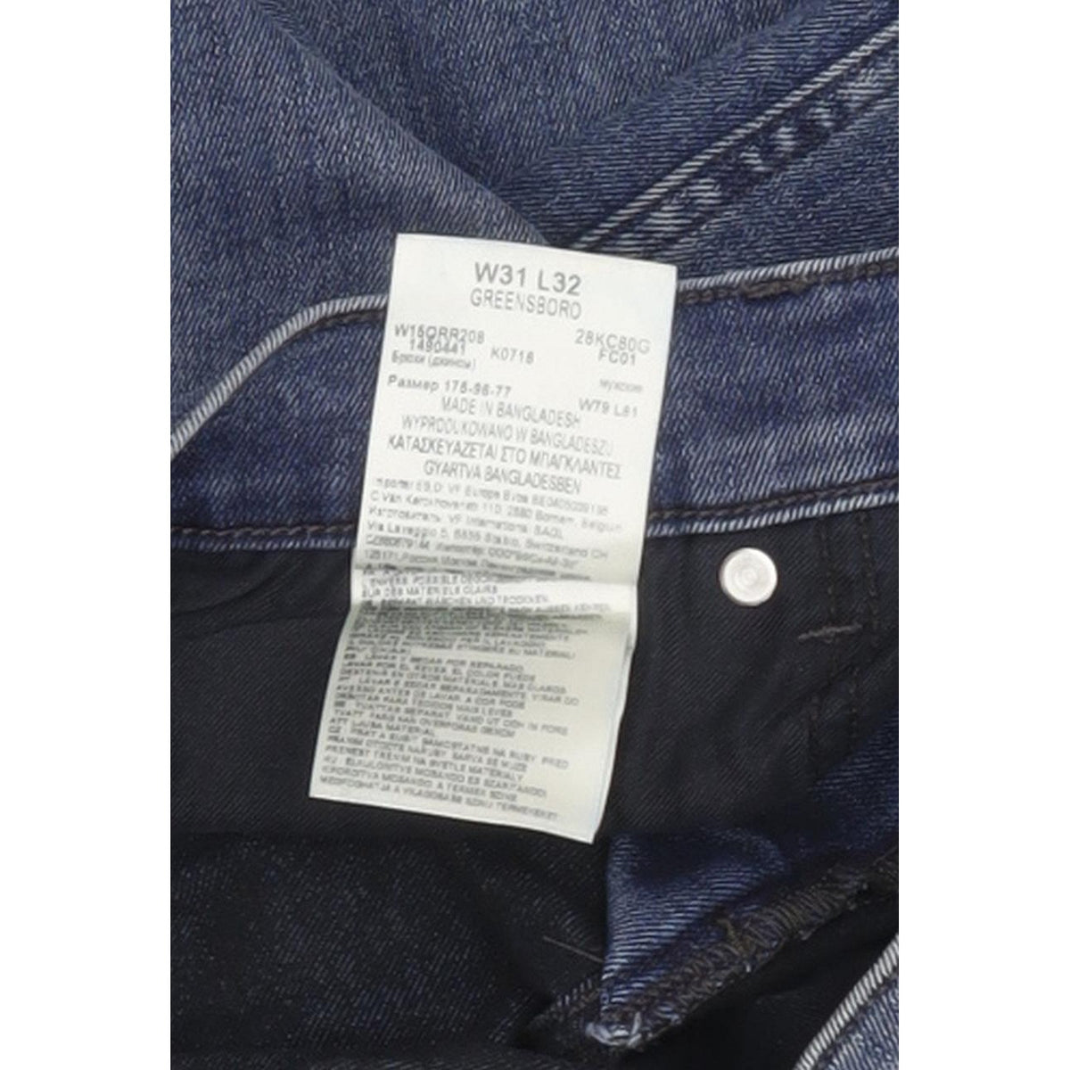Wrangler Greensboro Men Blue Straight Regular Stretch Jeans W31 L31