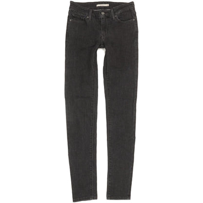 Levi's 711 Women Black Skinny Slim Stretch Jeans W26 L32