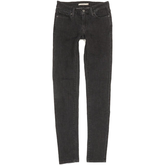 Levi's 711 Women Black Skinny Slim Stretch Jeans W26 L32