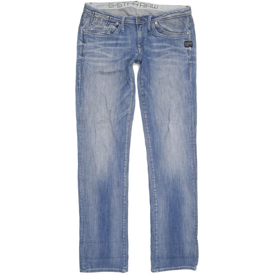 G-Star Medal Women Blue Straight Slim Stretch Jeans W31 L34