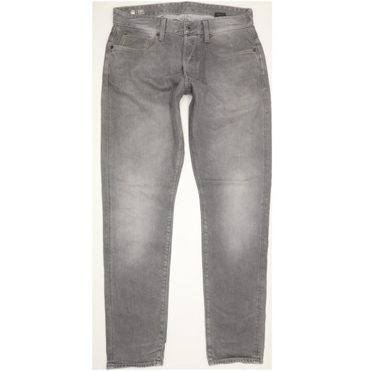 G-Star 3301 Men Grey Tapered Slim Jeans W34 L33