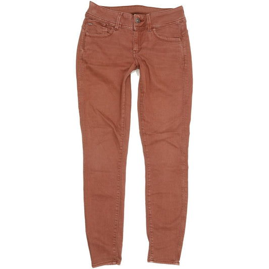 G-Star Lynn Mid Women Brown Skinny Slim Stretch Jeans W31 L30