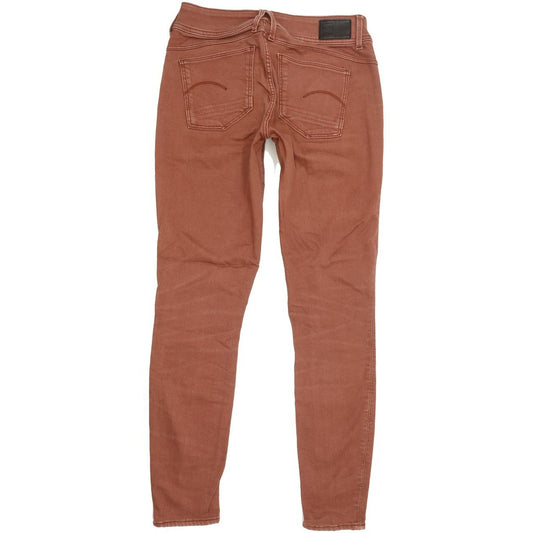 G-Star Lynn Mid Women Brown Skinny Slim Stretch Jeans W31 L30