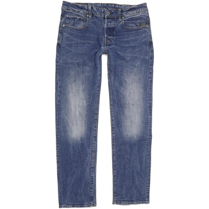 G-Star Revend Men Blue Straight Slim Stretch Jeans W32 L30