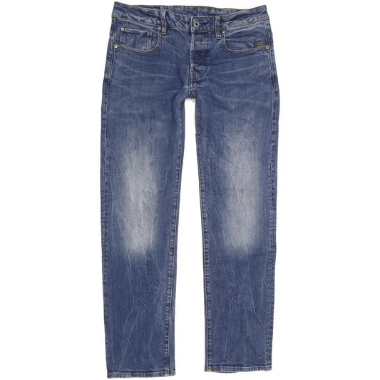 G-Star Revend Men Blue Straight Slim Stretch Jeans W32 L30