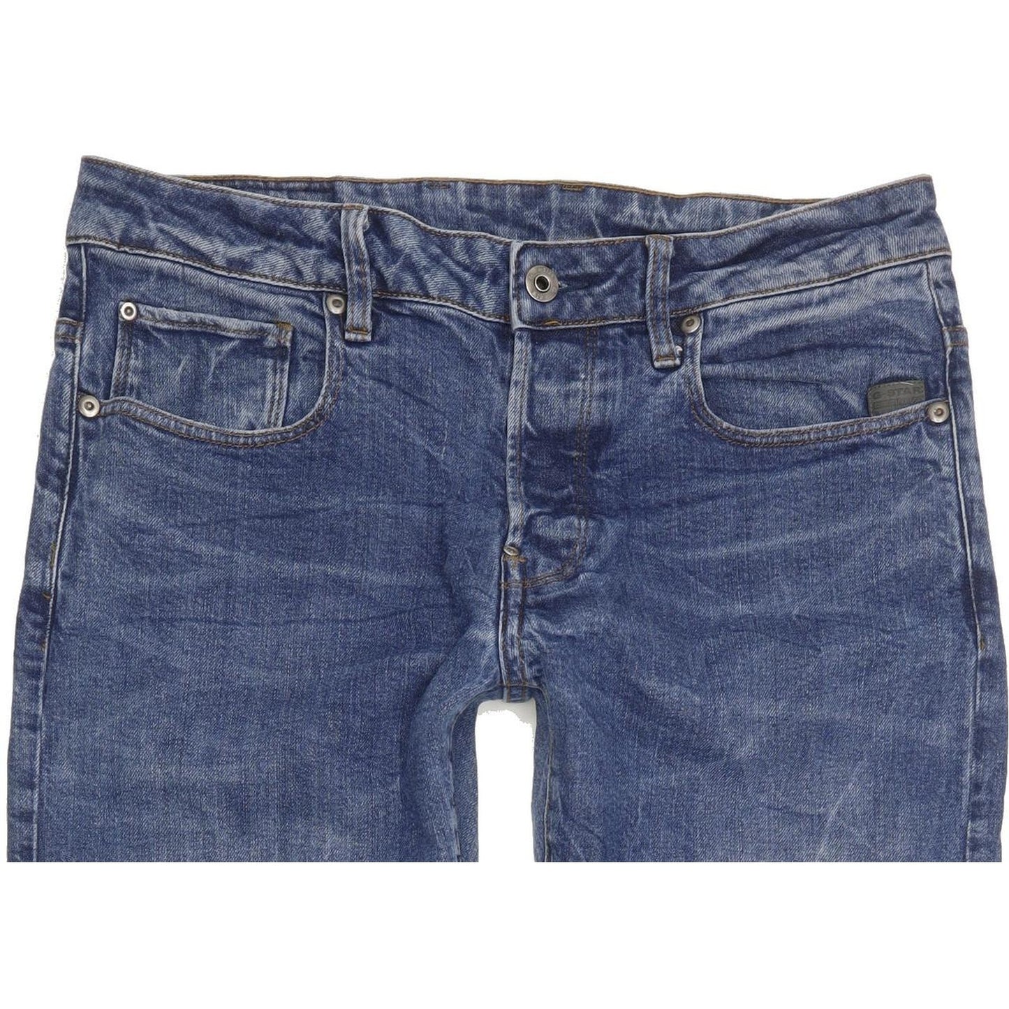 G-Star Revend Men Blue Straight Slim Stretch Jeans W32 L30