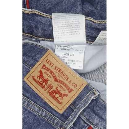 Levi's Mile Blue Wide-Leg Slim Cropped Stretch Jeans High Waisted W28 L25