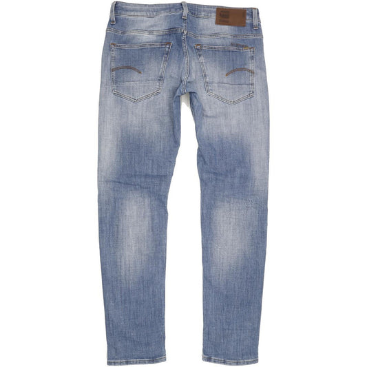 G-Star 3301 Men Blue Tapered Slim Stretch Jeans W34 L33