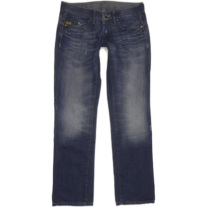 G-Star Women Blue Straight Slim Jeans W30 L32