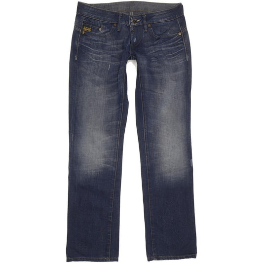 G-Star Women Blue Straight Slim Jeans W30 L32