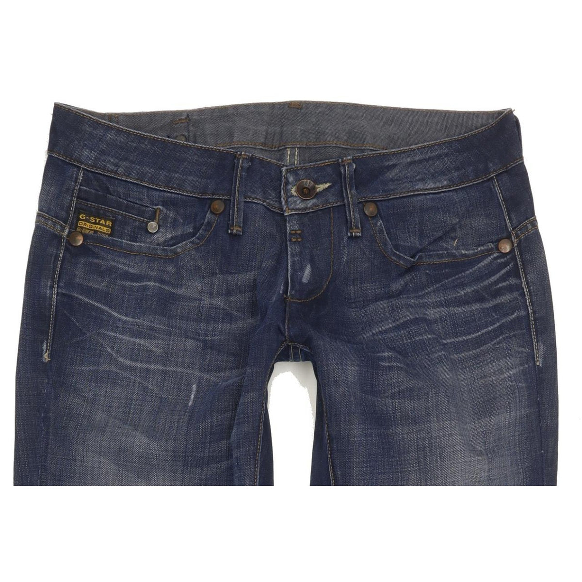 G-Star Women Blue Straight Slim Jeans W30 L32