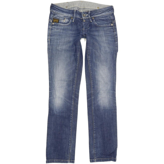 G-Star Midge Women Blue Straight Slim Stretch Jeans W26 L30