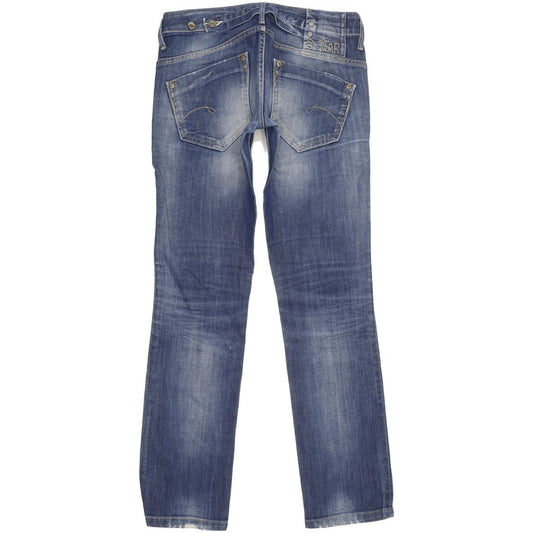 G-Star Midge Women Blue Straight Slim Stretch Jeans W26 L30