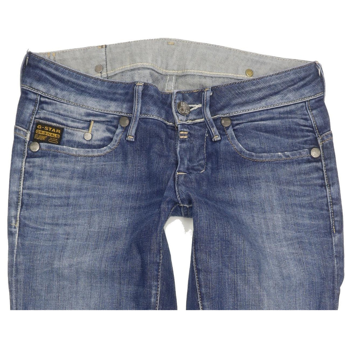 G-Star Midge Women Blue Straight Slim Stretch Jeans W26 L30