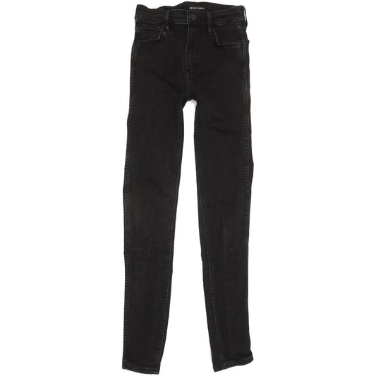Levi's Line 8 Women Black Skinny Slim Stretch Jeans W26 L31