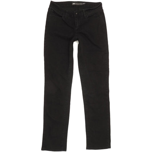 Levi's Demi Curve Women Black Straight Slim Stretch Jeans W28 L30