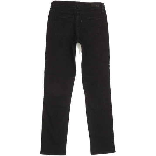Levi's Demi Curve Women Black Straight Slim Stretch Jeans W28 L30