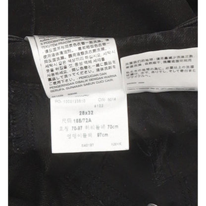 Levi's Demi Curve Women Black Straight Slim Stretch Jeans W28 L30