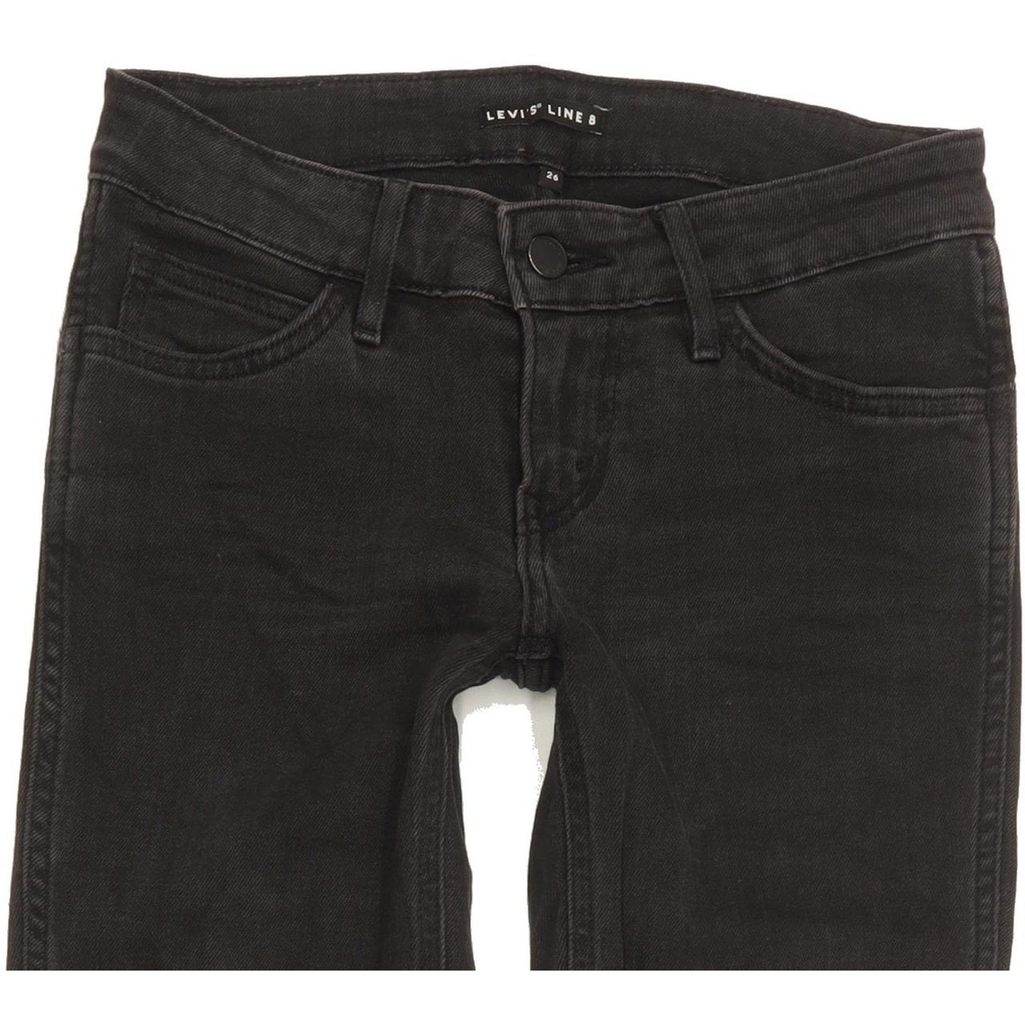 Levi's Line 8 Women Black Skinny Slim Stretch Jeans W26 L29