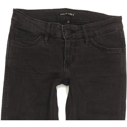 Levi's Line 8 Women Black Skinny Slim Stretch Jeans W26 L29