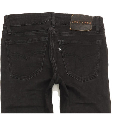Levi's Line 8 Women Black Skinny Slim Stretch Jeans W26 L29