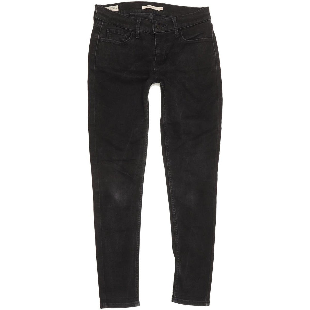 Levi's 710 Super Women Black Skinny Slim Stretch Jeans W28 L27