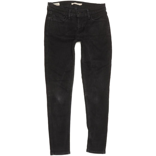Levi's 710 Super Women Black Skinny Slim Stretch Jeans W28 L27