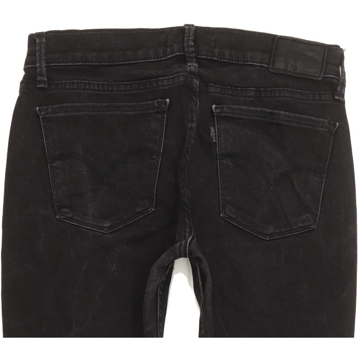Levi's 710 Super Women Black Skinny Slim Stretch Jeans W28 L27