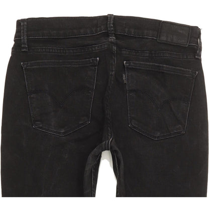 Levi's 710 Super Women Black Skinny Slim Stretch Jeans W28 L27
