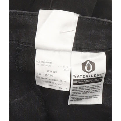 Levi's 710 Super Women Black Skinny Slim Stretch Jeans W28 L27