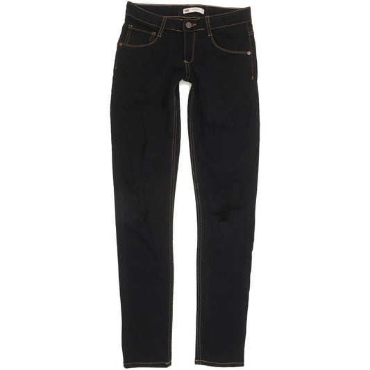 Levi's 711 Kids Black Skinny Slim Stretch Jeans W26 L31
