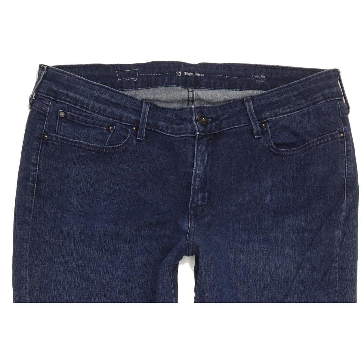 Levi's Slight Curve Women Blue Straight Classic Stretch Jeans W33 L34