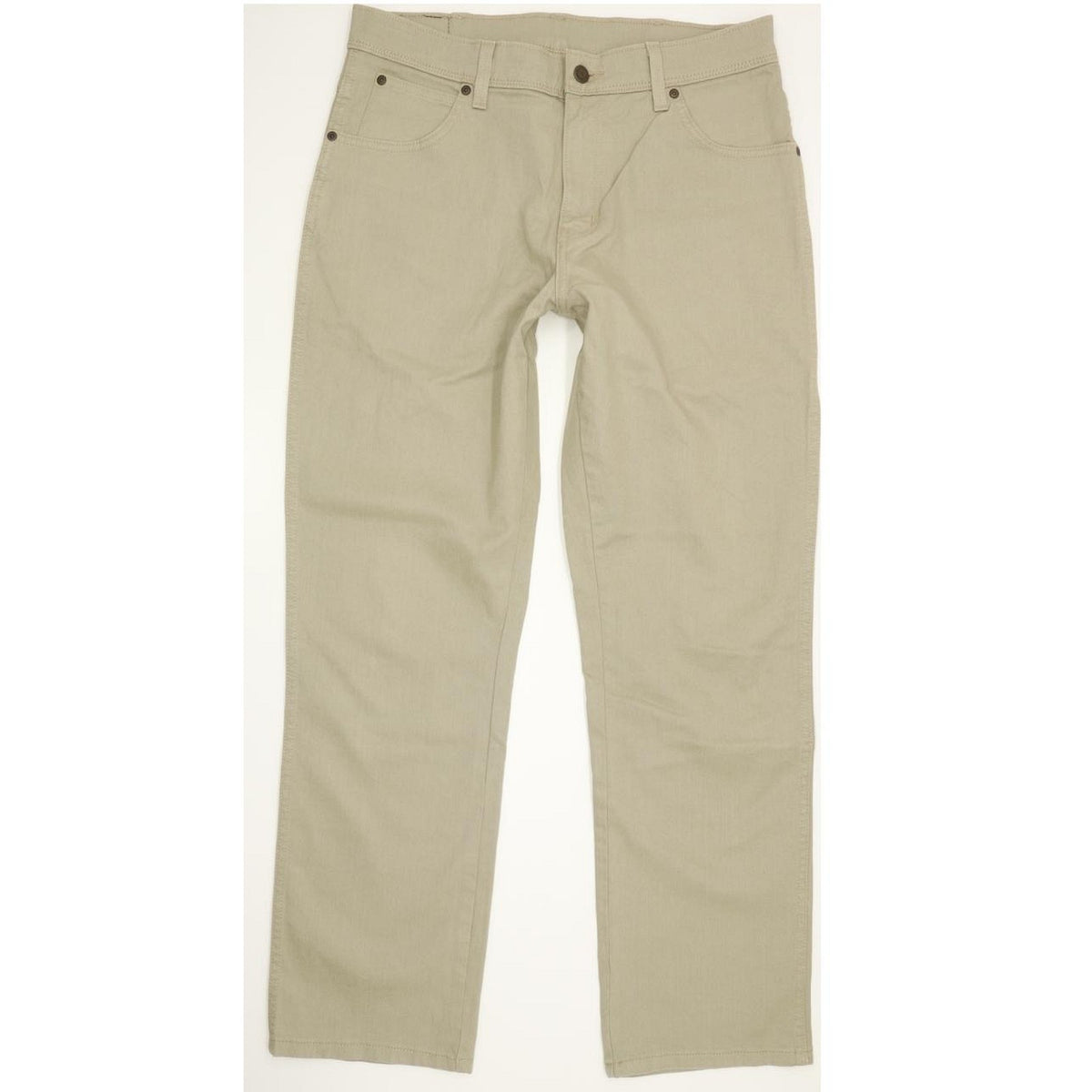 Wrangler Durable Quality Men Beige Straight Regular Stretch Jeans W33 L30