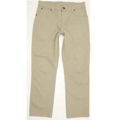 Wrangler Durable Quality Men Beige Straight Regular Stretch Jeans W33 L30