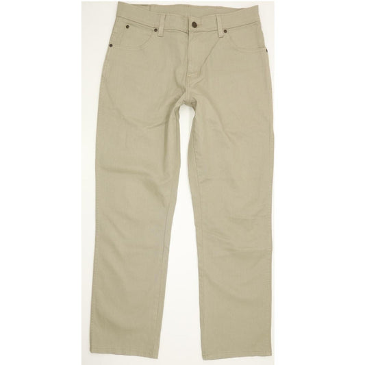 Wrangler Durable Quality Men Beige Straight Regular Stretch Jeans W33 L30