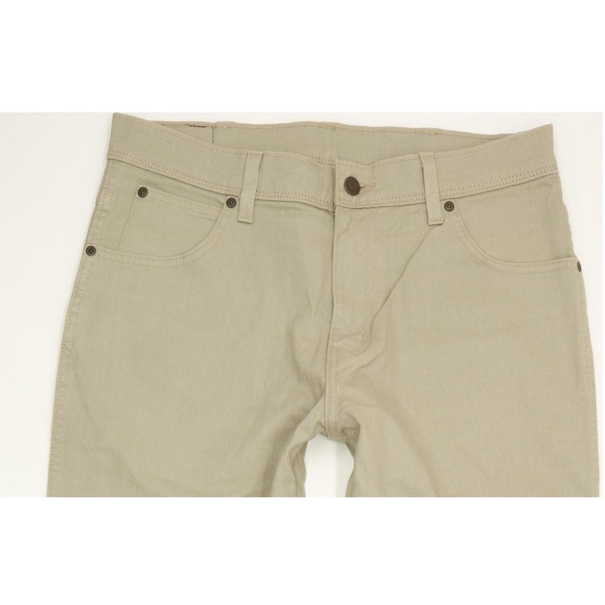 Wrangler Durable Quality Men Beige Straight Regular Stretch Jeans W33 L30