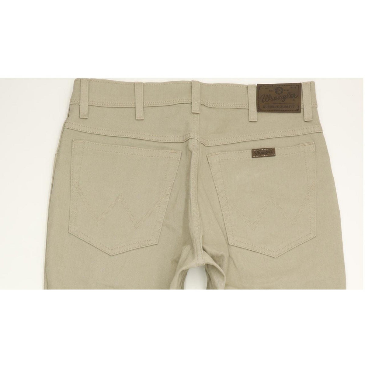 Wrangler Durable Quality Men Beige Straight Regular Stretch Jeans W33 L30