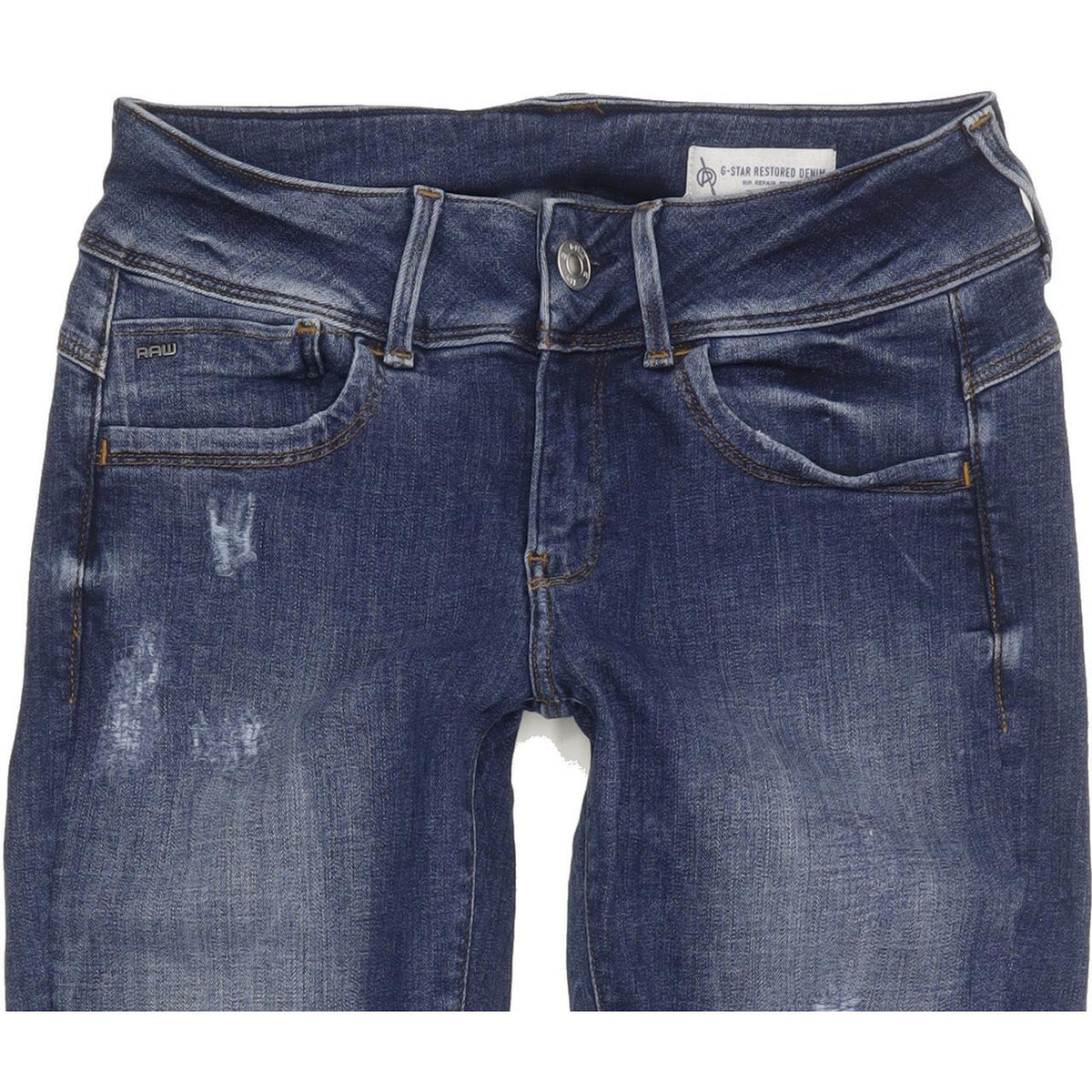 G-Star Lynn D-Mid Women Blue Skinny Slim Stretch Jeans W29 L28