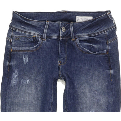 G-Star Lynn D-Mid Women Blue Skinny Slim Stretch Jeans W29 L28