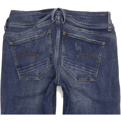 G-Star Lynn D-Mid Women Blue Skinny Slim Stretch Jeans W29 L28