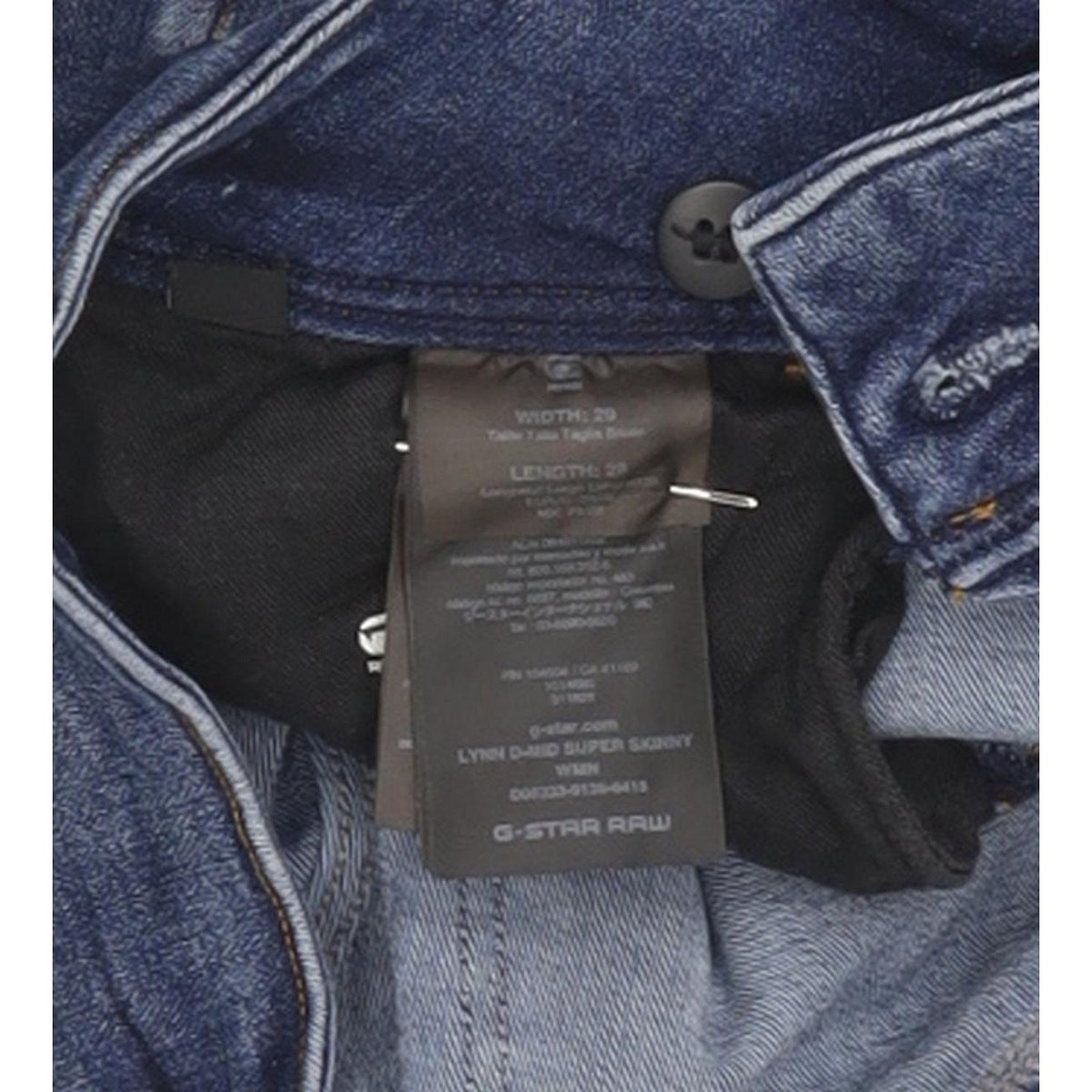 G-Star Lynn D-Mid Women Blue Skinny Slim Stretch Jeans W29 L28