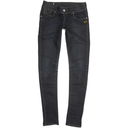 G-Star Fender Women Navy Skinny Slim Stretch Jeans W27 L32