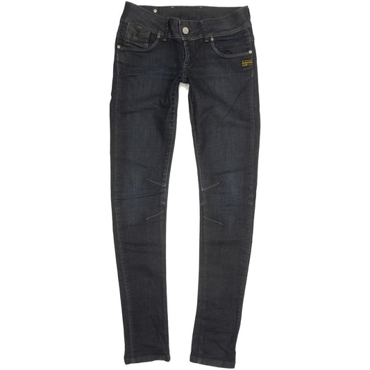G-Star Fender Women Navy Skinny Slim Stretch Jeans W27 L32