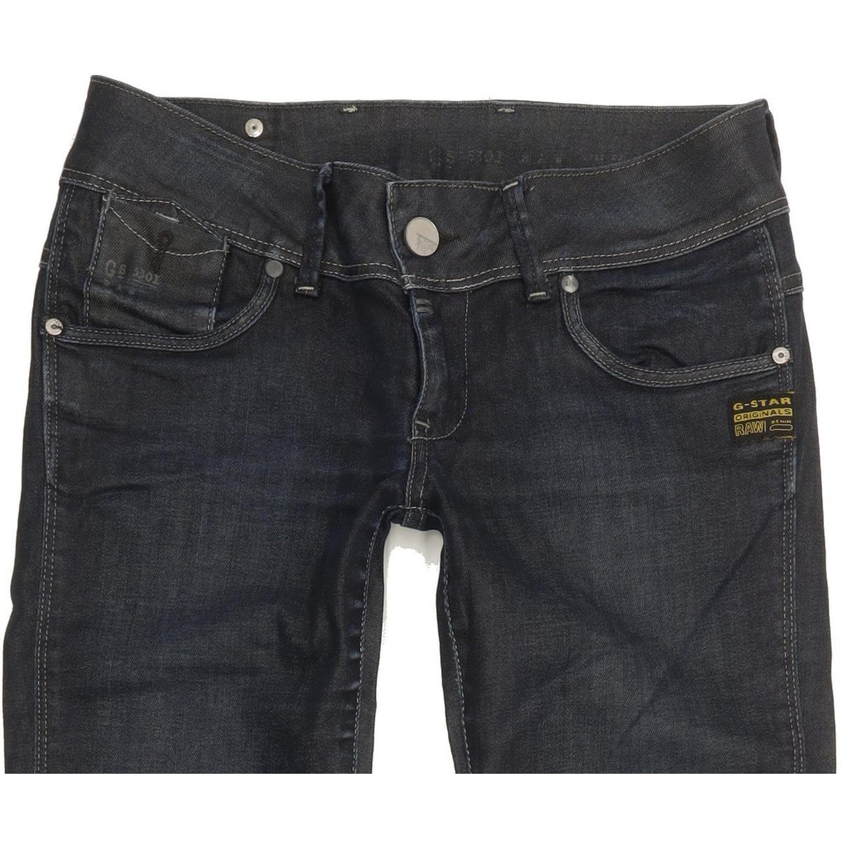 G-Star Fender Women Navy Skinny Slim Stretch Jeans W27 L32