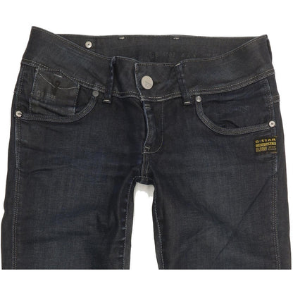 G-Star Fender Women Navy Skinny Slim Stretch Jeans W27 L32
