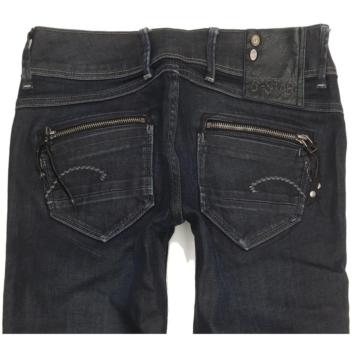 G-Star Fender Women Navy Skinny Slim Stretch Jeans W27 L32